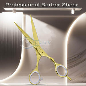 Tijeras de corte de pelo recubiertas de oro de lujo Tijeras de peluquero con mango ergonómico Tijeras de corte de pelo de peluquero recubiertas de oro - Product Image 6