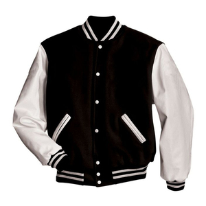 Chaqueta universitaria de béisbol para hombre personalizable al por mayor, chaqueta universitaria de béisbol de piel y lana de primera calidad para hombre - Product Image 2