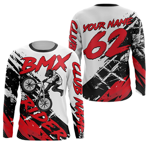 Maillot Motocross personnalisé Vêtements VTT DH MX Chemise de cyclisme T-shirt de vélo tout-terrain Vêtements de sport OEM - Product Image 2