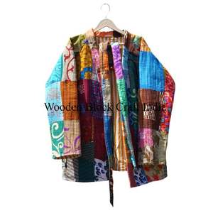 Chaqueta de Moda para Mujer, Acolchada con Estampado Floral, de Algodón Suave de Secado Rápido, para Fiestas Formales, con Relleno de Algodón, Decoración con Cinturón, Cuello en V, para Invierno y Otoño - Product Image 2