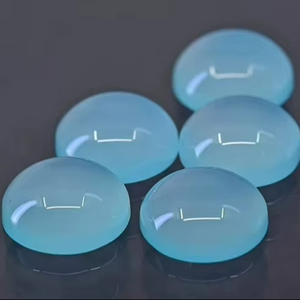 Natural Aqua Blue cabochon Wholesale Gemstones Flat Back, All Sizes Available Gift For Her - Product Image 4