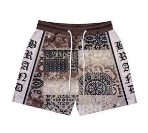 Shorts en toile 100 % polyester pour homme, tendance et chic, impression personnalisée, grandes tailles, décontractés, athlétiques, pour la gym, séchage rapide, couleur unie, sublimation - Product Image 3