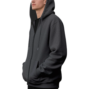 Nueva venta al por mayor Sudadera con capucha para hombres Logotipo personalizado Transpirable Mangas largas Básicas Sudaderas con capucha de mezcla de algodón para hombres - Product Image 4