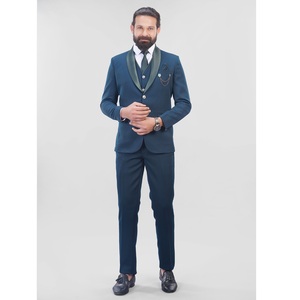 Costume Homme Cinq Pièces Vert Paon Très Demandé et Élégant pour Marié, Bureau et Soirées – Disponible au Meilleur Prix - Product Image 1