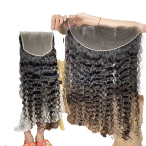 Производственная компания vietnam curl волосы для наращивания человеческие волосы, водяная волна, фронтальная и закрытая, один донор