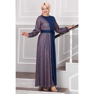Robe hijab à motifs zébrés indigo - Product Image 5