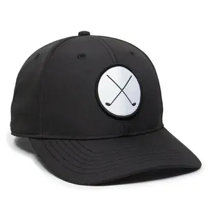 定制刺绣标志高尔夫巡回赛帽子-6片速干底纹运动跑步棒球帽