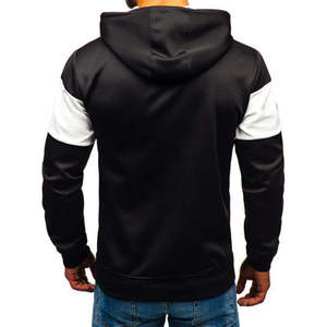 Sweat à capuche personnalisé en molleton de coton 100% pour hommes pull brodé bicolore pour les sports d'automne et l'impression numérique de streetwear décontracté - Product Image 5