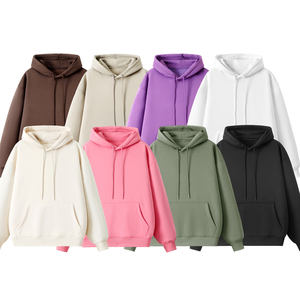 Pull-over à capuche pour hommes, logo personnalisé brodé, fournisseurs de polyester uni et de coton avec impression de gouttes - Product Image 1