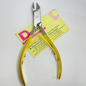 Coupe-ongles professionnel à moitié plaqué or en acier inoxydable Logo personnalisé podologie podologie podiatrie ongles épais robustes - Product Image 1