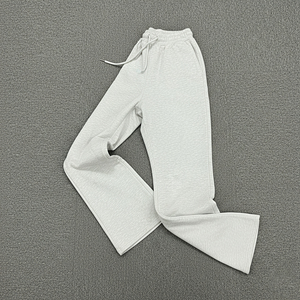 Pantalones de chándal acampanados de algodón 100% hechos a medida para mujer, pantalones de chándal de Hip Hop de pierna ancha y recta transpirable de alta calidad para mujer - Product Image 3