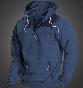 Europa y los Estados Unidos a través del otoño y el invierno Hombres con capucha con terciopelo Moda Casual Chaqueta con capucha para jóvenes Top - Product Image 6