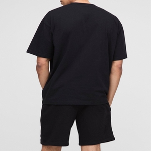 <b>Short</b> Pyjama Set <b>for</b> <b>Men</b> Bamboo Jersey <b>Sleep</b> <b>Shorts</b> Sets Custom Pajamas Oversized Two Piece Lounge Wear Puff Print T-shirt sets - Product Image 5