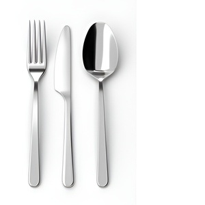 Cubiertos modernos de acero inoxidable de alto estándar, cubiertos de hotel, 3 piezas de cubiertos, cuchara, tenedor, juego de cuchillos para bodas, fiestas y eventos - Product Image 6