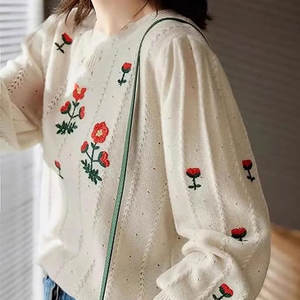 Suéter Personalizable para Mujer, Tejido con Bordado, Informal, con Logotipo Frontal, Transpirable, de Secado Rápido, para Invierno - Product Image 5