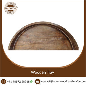 Grand plateau en bois de manguier personnalisé, gris brûlé, couleur lavis, sculpté à la main, plateau de service pour la décoration de la maison, occasions alimentaires - Product Image 5