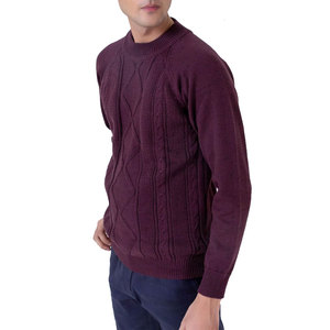 Pull-over col rond pour homme, tricot uni, personnalisable OEM, pour l'hiver, fabricant de pulls pour homme - Product Image 1