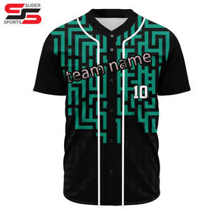 Ensembles d'uniformes de baseball sublimés Chemises de baseball en maille solide pour hommes Maillot de softball personnalisé avec broderie cousue et logo imprimé - Product Image 5
