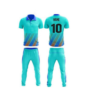 Conception de qualité supérieure avec logo, uniformes complets de l'équipe de cricket par sublimation personnalisée Fabricant Pakistan - Product Image 1