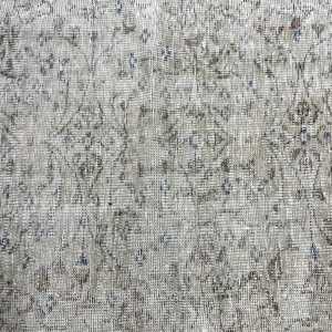 Tapis vintage 2,9 x 6,4 pieds, tapis d'inspiration turque, tapis persan gris-bleu - Product Image 5