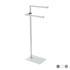 ราวแขวนผ้าเหล็กพร้อมฐานแก้วผลิตภัณฑ์อุปกรณ์อาบน้ำ - Product Image 2