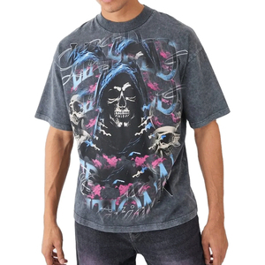Venta al por mayor de camisetas de algodón para hombre liso en blanco de manga corta de gran tamaño deportes gimnasio moda casual ropa impresa personalizada - Product Image 1