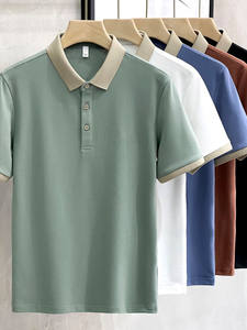 Polo en coton pour homme, nouvelle collection été, logo personnalisé OEM, broderie, design imprimé, fin, ample, manches courtes - Product Image 6