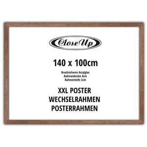 Cadre photo XXL en bois de chêne foncé 100 x 140 cm, style classique simple, caractéristiques créatives pour photos A1, A3, A4, 8x10, 12x16 - Product Image 6