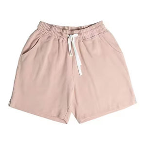 Vente en gros de shorts d'été en coton biologique avec logo sur mesure, respirants, séchage rapide, sports, course à pied, poches latérales cargo, shorts à cordon - Product Image 1