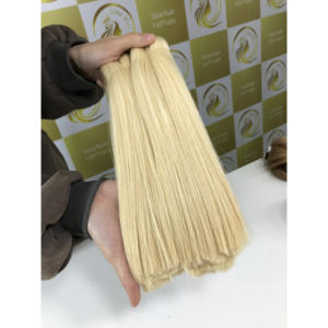 Extensiones de Cabello Humano Virgen Vietnamita 100% Natural, Color Rubio, Alta Calidad, Puntas Gruesas, Precio al por Mayor - Product Image 1