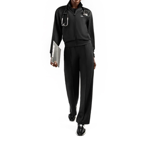Nueva chaqueta de bombardero Labelle FORMx para mujer, uniforme médico profesional, ajuste a medida, 4 vías, estiramiento, logotipo personalizado, chaqueta de Hospital - Product Image 6
