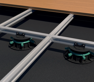 Renoplast ®   Viga de aluminio para terraza 32 x 32 mm - 2 m, suelo compuesto, para construcción de terrazas y suelos exteriores, duradera - Product Image 2