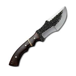 Couteau de survie en acier inoxydable fait main, manche en bois, étui en cuir, chasse, camping en plein air, lame dentelée, lame à changement rapide, OEM - Product Image 5