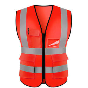 Vêtement de travail haute visibilité, veste de sécurité sans manches avec bande réfléchissante pour les travailleurs du bâtiment et les travailleurs en extérieur - Product Image 1