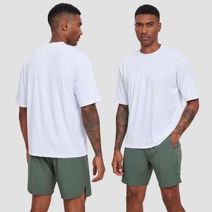 Venta al por mayor de camisetas de gimnasio para hombre clásico verano Fitness cuello redondo manga corta de alta calidad transpirable de gran tamaño conjuntos de talla grande - Product Image 6
