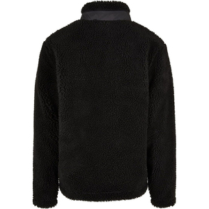 <b>Mens</b> Full Zip Black Fleece <b>Jacket</b> Warm Lightweight Outerwear with Stand Collar Long Sleeve Soft <b>Sherpa</b> Lining for Fall Winter - Product Image 6