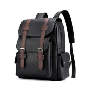 Hot Sale Leather Man Double-shoulder Sports Notebook <b>Bag</b> <b>Computer</b> Laptop Backpack - Product Image 5