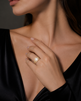 Ensemble de bagues de mariage pour femme, zircone cubique AAA+, coupe coussin, halo, bagues de fiançailles, plaqué or blanc sur cuivre, ensemble de bijoux de mariée