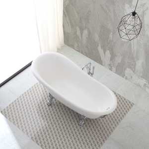 อ่างอาบน้ำแบบคลาสสิกทรงตั้งพื้นพร้อมขาตั้ง ดีไซน์หรูหราสีเงินโรมาซ่า - Product Image 3