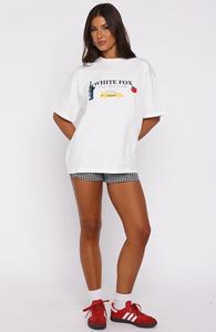 Camiseta Holgada Blanca de Verano para Mujer, Estampado Ecológico, Estilo Urbano - Product Image 6