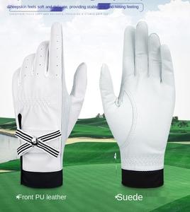 Gants de Golf en cuir véritable pour femmes, manicle de Sport antidérapants respirants en peau de mouton, accessoires d'entraînement, Design Unique, - Product Image 3