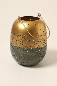 Bougie chauffe-plat en métal de style rustique avec finition dorée et textures naturelles pour la salle à manger en plein air et la décoration - Product Image 5