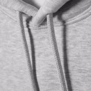 Sudadera con capucha de doble capa y puños fruncidos discretos Elite Merchandising, color gris melange, para la vida universitaria - Product Image 6