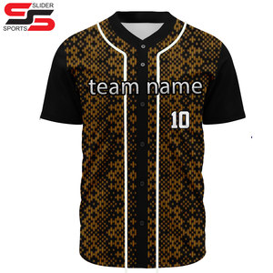 Maillot de baseball 100 % polyester sublimé à boutons pour jeunes, personnalisable avec logo, prix d'usine - Product Image 5