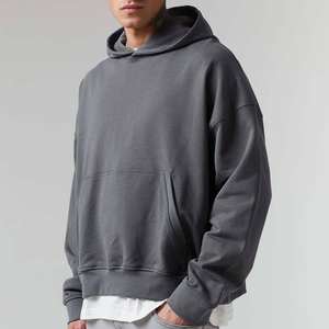 Sudadera con capucha de peso pesado de gran tamaño para hombre, ropa de calle con estampado de logotipo personalizado, Sudadera con capucha Vintage para hombre, fabricante de sudaderas con capucha personalizadas - Product Image 2