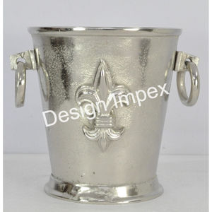 Seau à glace personnalisé de Style français bac à boissons fait à la main pour les fournitures de fêtes de bar artisanat en métal seau refroidisseur de vin prix de gros - Product Image 4
