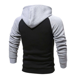 Pull à capuche en coton pour hommes, couleur unie, taille personnalisable et logo, basique en coton mélangé, service Oem, sweats à capuche pour hommes, nouvel arrivage - Product Image 2