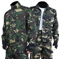 Setelan kamuflase, baju kamuflase lengan panjang, pakaian latihan taktis, baju kamuflase, nyaman, kualitas tinggi, baju luar ruangan
