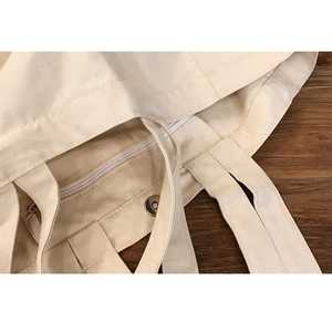 Sac fourre-tout en toile de coton avec poche intérieure, plusieurs poignées et fermeture à bouton, sacs fourre-tout ouverts en toile de coton personnalisés pour femmes - Product Image 5