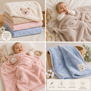 Extra Soft Baby Welsoft Blanket Plush Warm Cozy Embossed Fleece Newborn Stroller Throw Blankets Direct Manufacturer From Turkey - Product Image 5